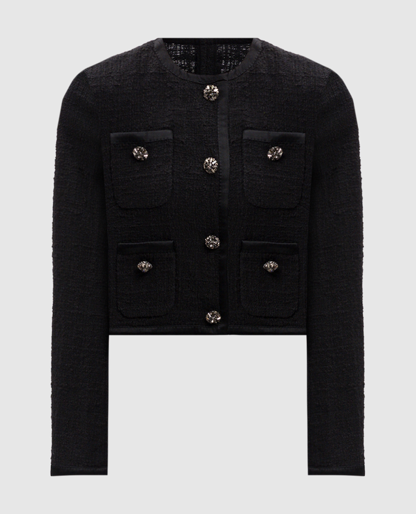 Black tweed jacket with crystals Dolce&Gabbana