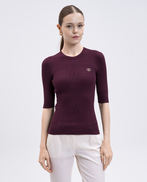 Twinset Purple ribbed top 252TP3240