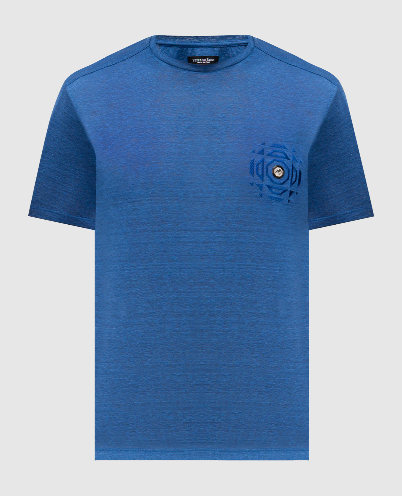 

Blue T-shirt with eagle head logo emblem Stefano Ricci