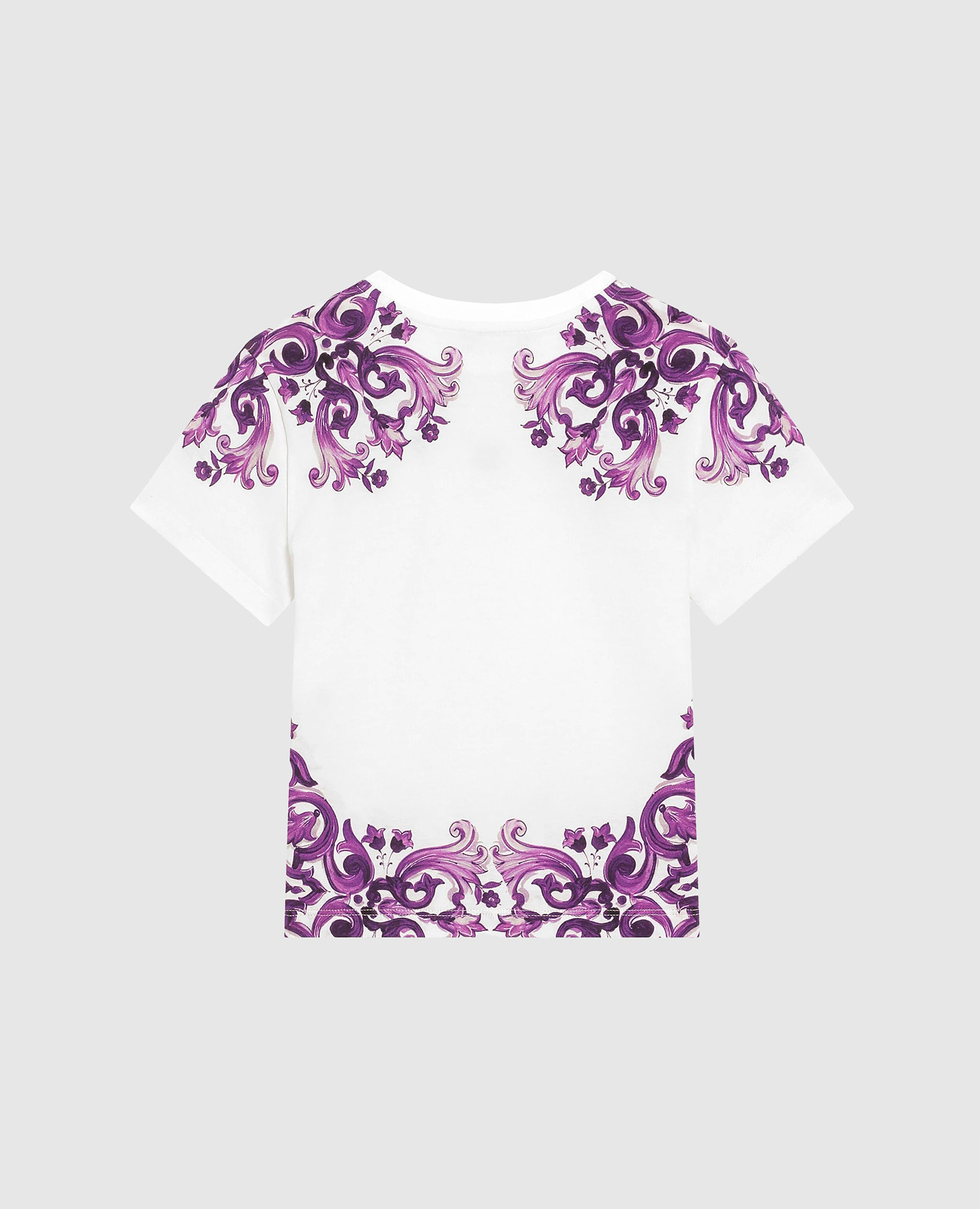 

Children's white T-shirt with Majolica print Dolce&Gabbana