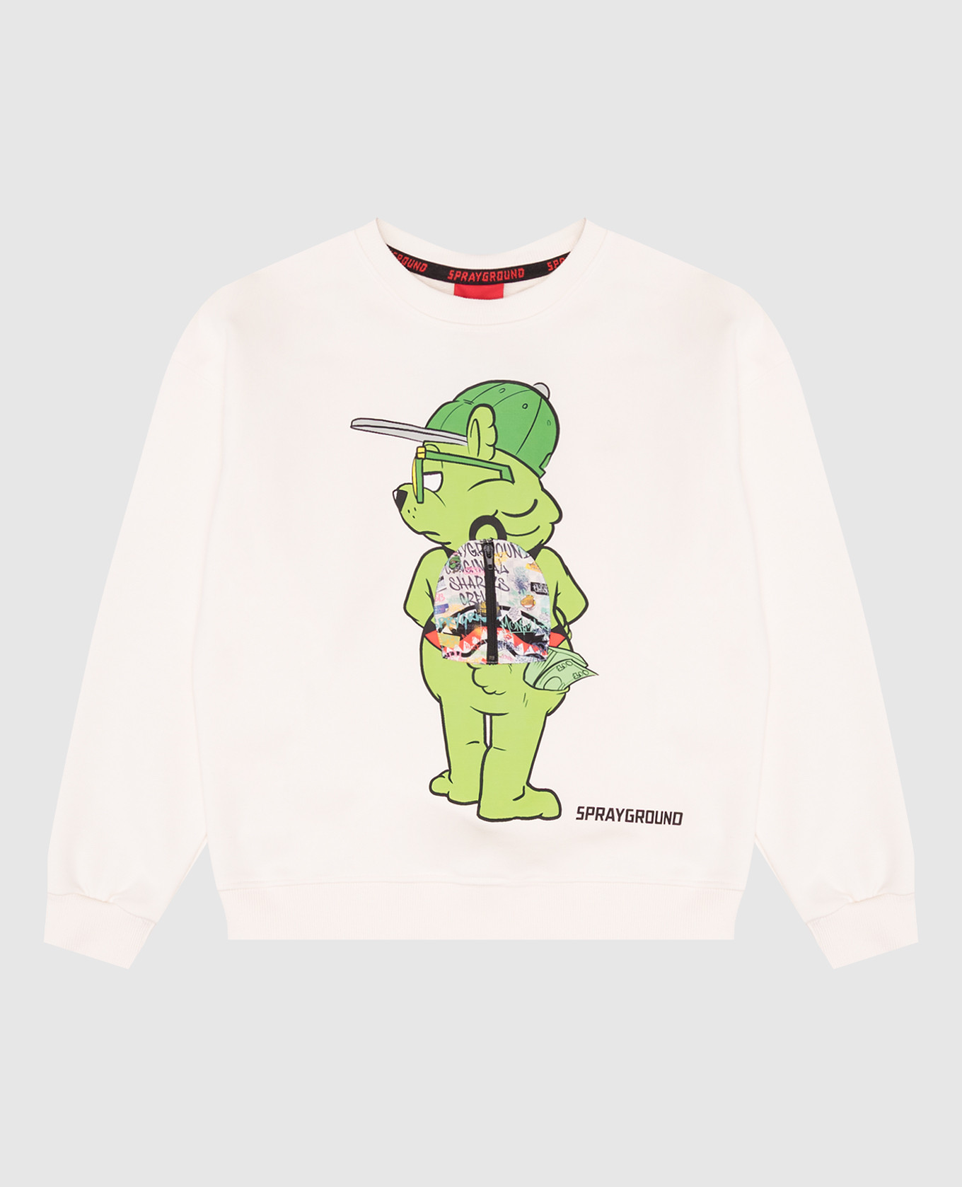 

Children's beige sweatshirt Shark In The Rizz Bear Sprayground