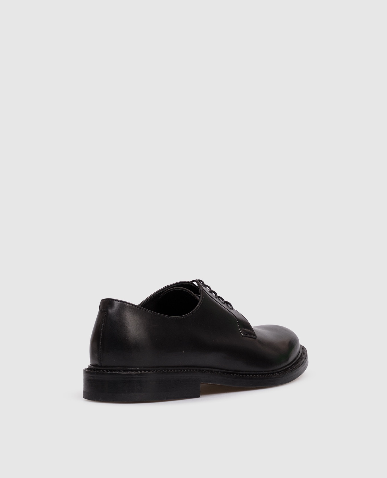 

Black leather derby shoes Peserico