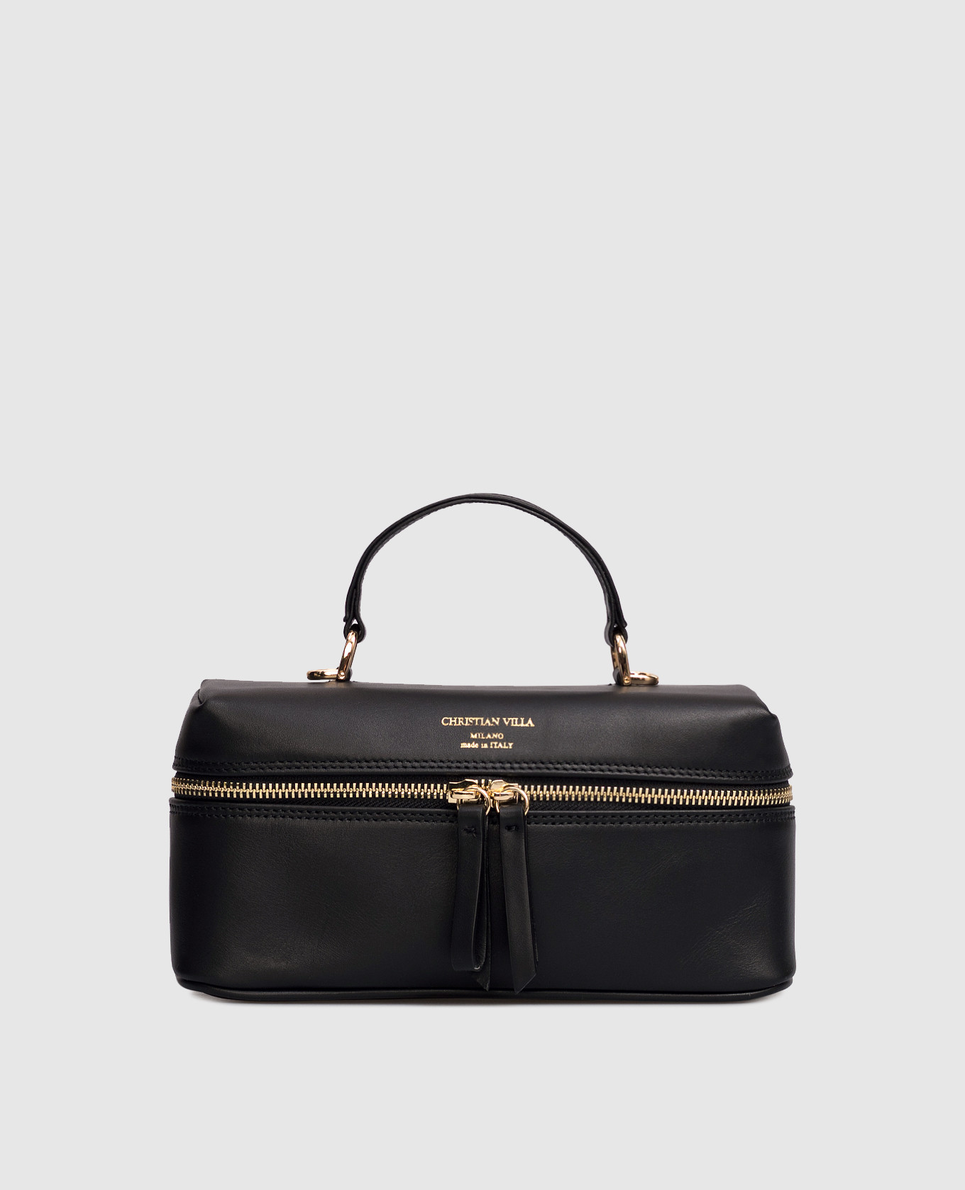 

Black leather crossbody bag Christian Villa