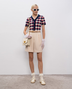 Valentino Beige wool bermuda shorts with lapels 7V3RDE309EB