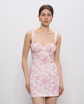 Rowen Rose White floral print mini dress DRSRR389S