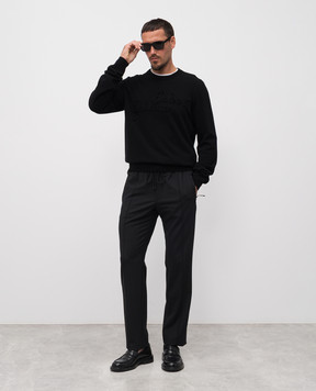 Dolce&Gabbana Black pants with wool GP147TFURK8