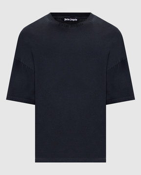 Palm Angels Black t-shirt with logo print PMAA10HF25JER001