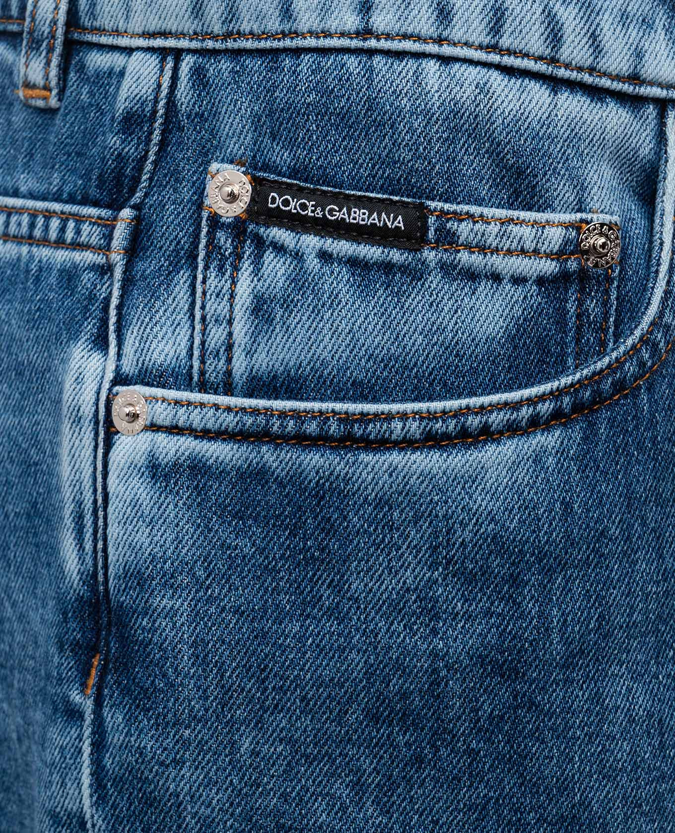 

Blue denim shorts with logo Dolce&Gabbana