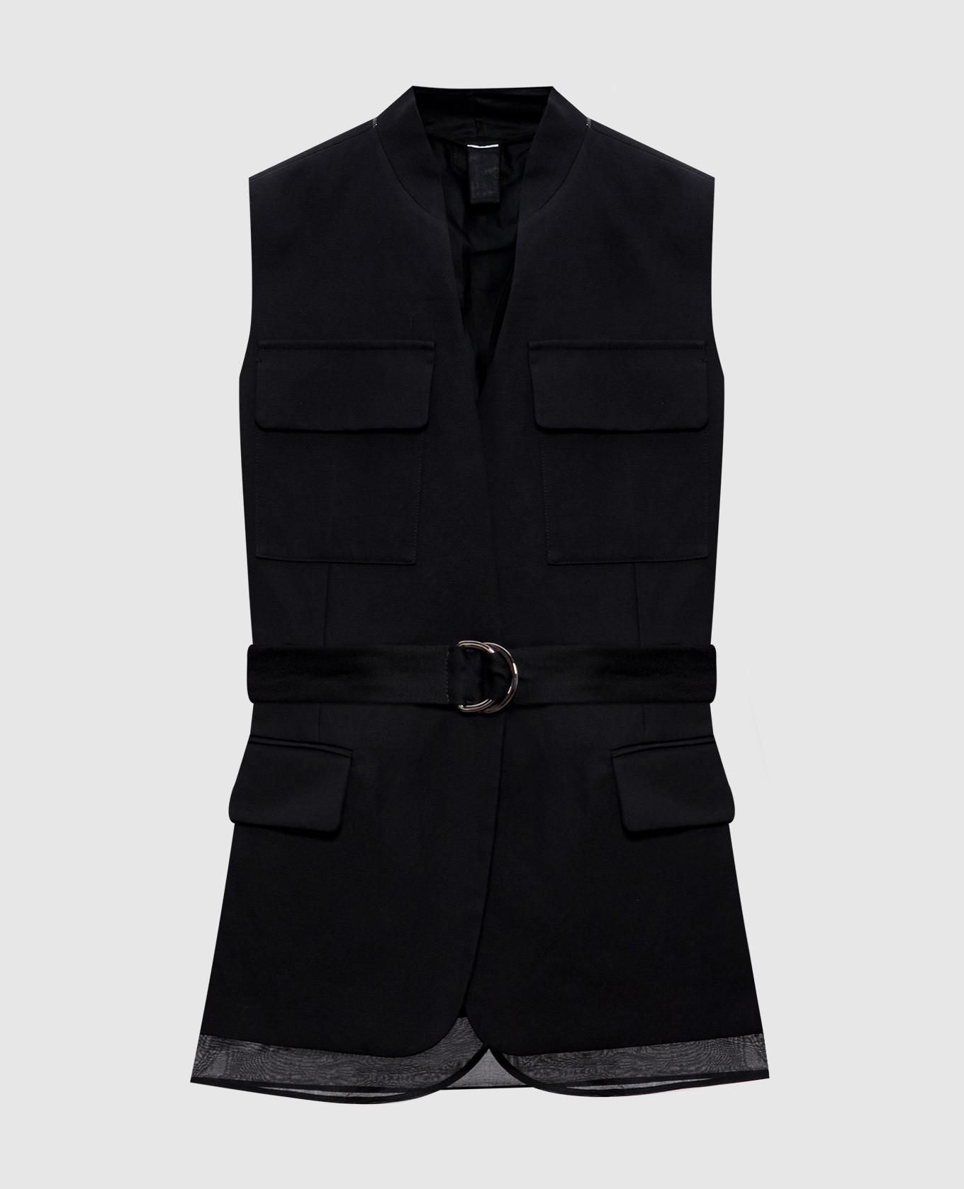 Black linen vest Brunello Cucinelli