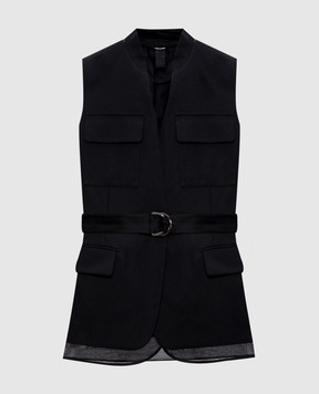 Brunello Cucinelli Black linen vest MH5447344