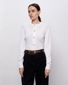 Versace Brown leather belt with pin buckle 1005786DV3T