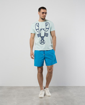 Vilebrequin Blue Moorea swim shorts with embroidery MOOAD109