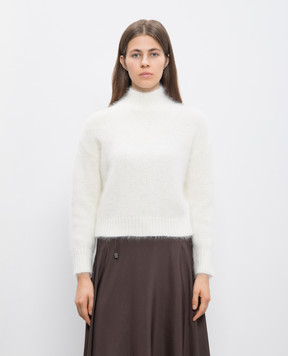Peserico White angora turtleneck sweater S99639F0309205
