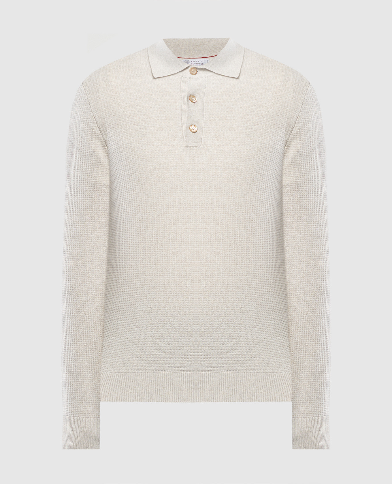 

Gray jumper made of cashmere in a woven pattern Brunello Cucinelli, Grey