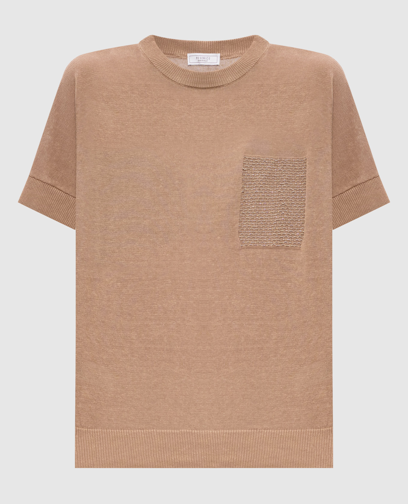 

Brown top with linen Peserico