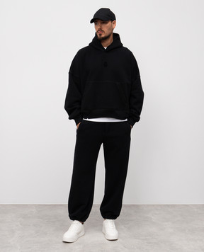 Alexander McQueen Blue joggers with textured logo emblem 828306QXACA