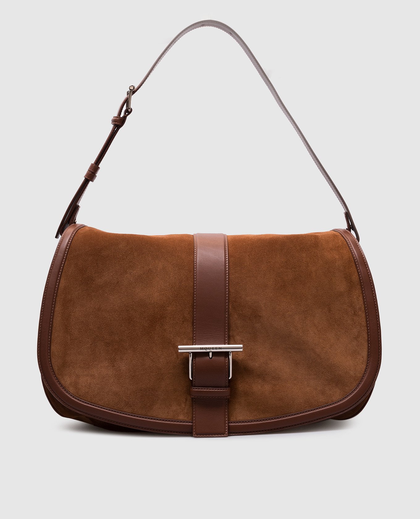 

Brown suede T-Bar bag Alexander McQueen