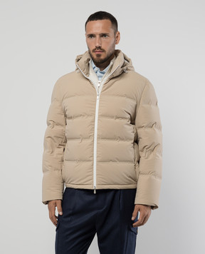 Brunello Cucinelli Beige quilted down jacket MM4911836