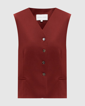 Lou Lou Studio Burgundy suit vest TEORA made of wool TEORA