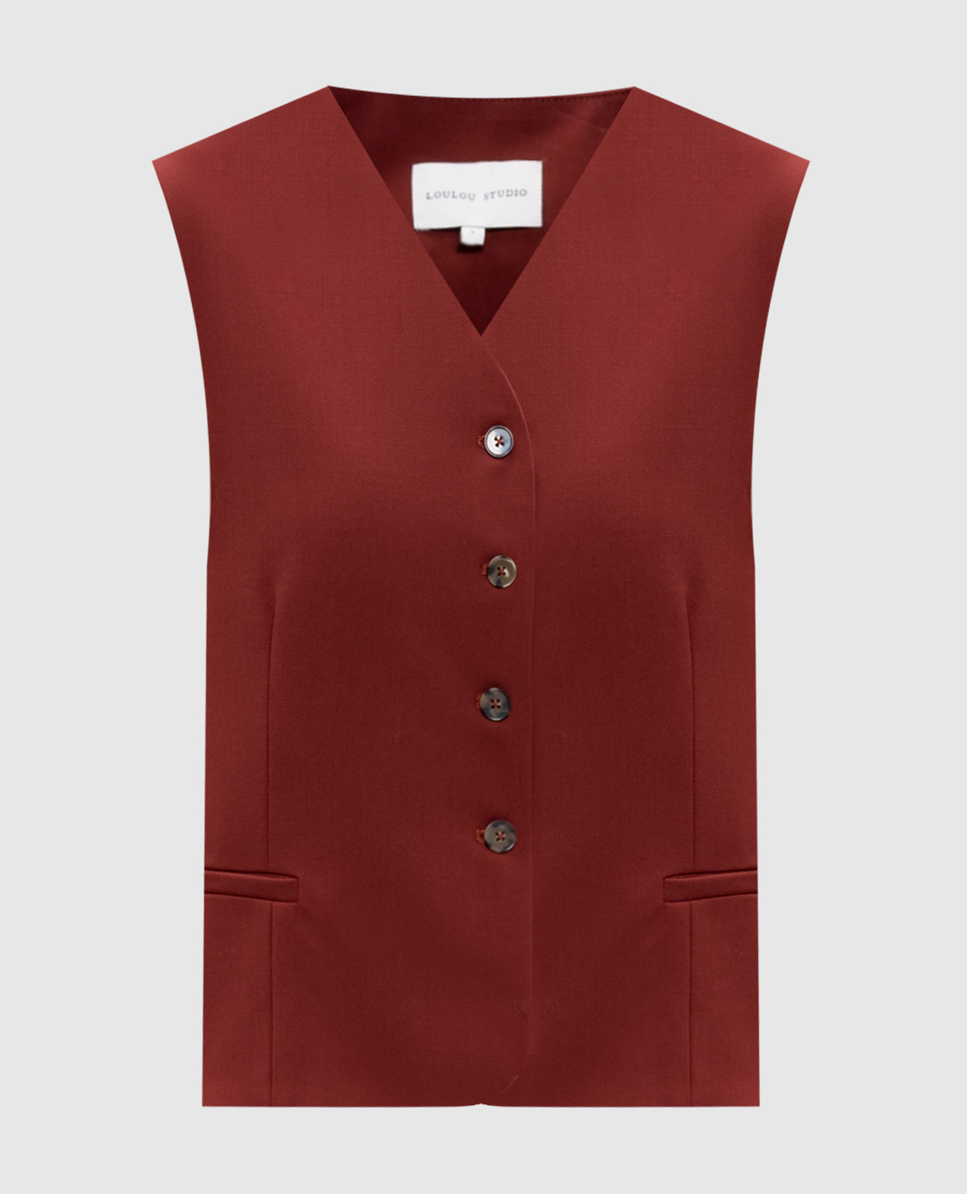 

Burgundy suit vest TEORA made of wool Lou Lou Studio