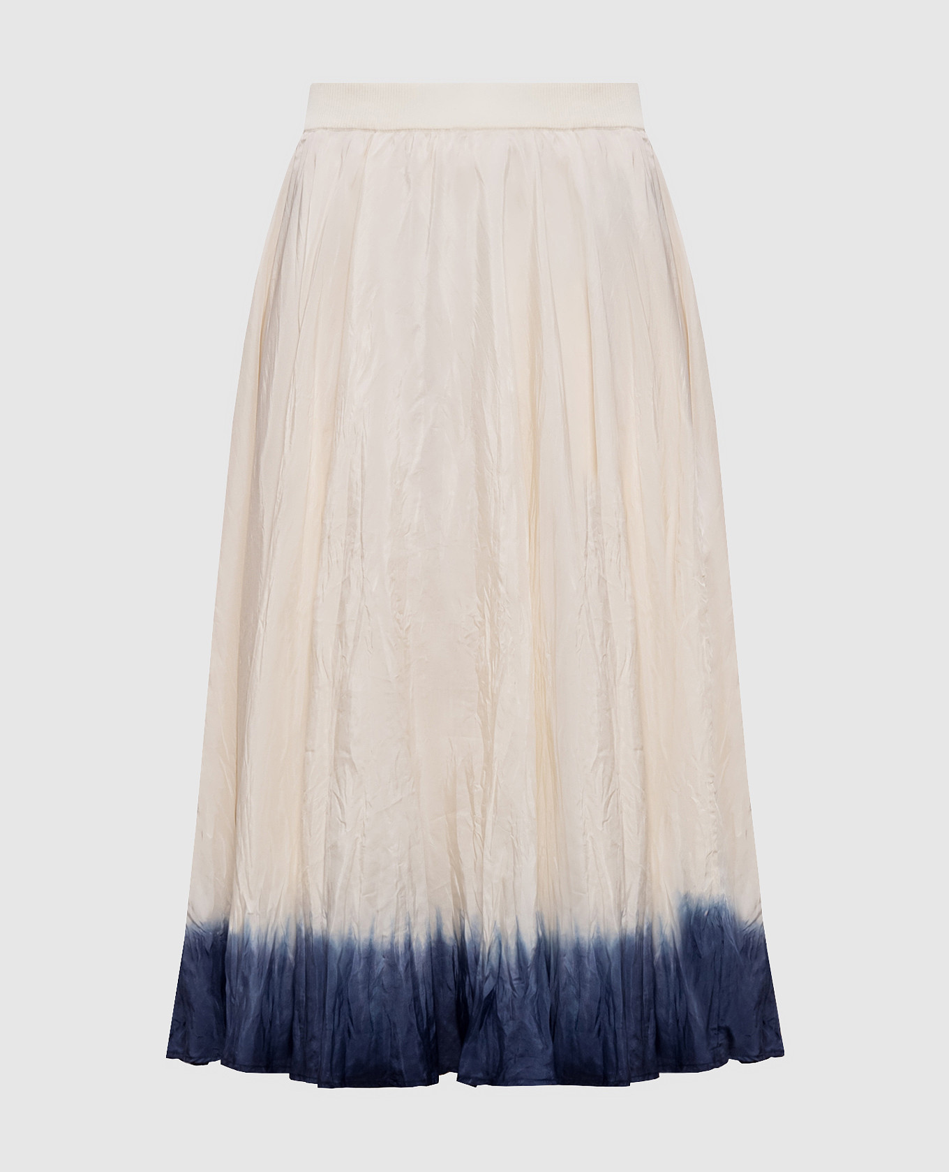 White midi skirt in silk with a reaper effect JOSEPH