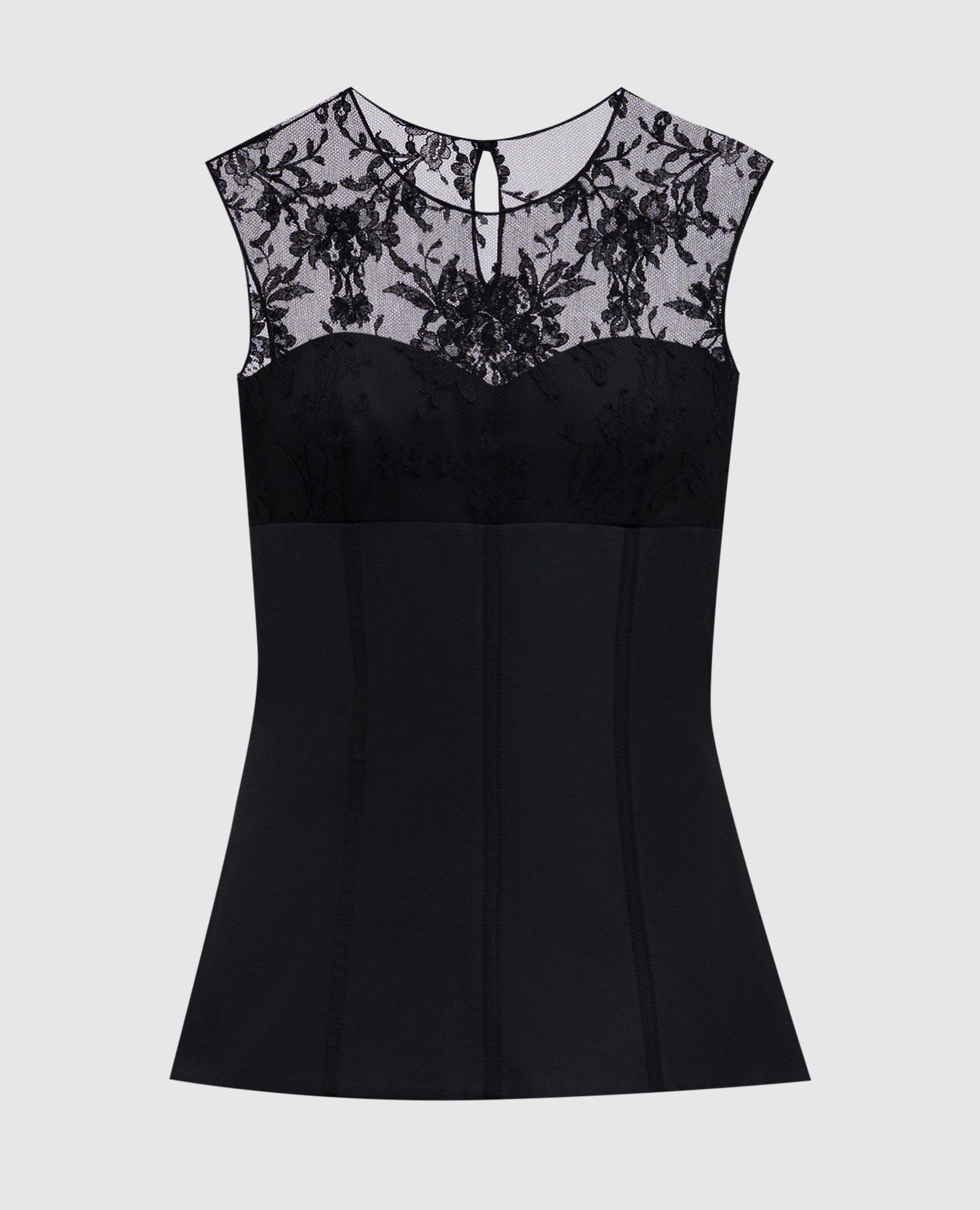 

Black silk top with lace Alexander McQueen
