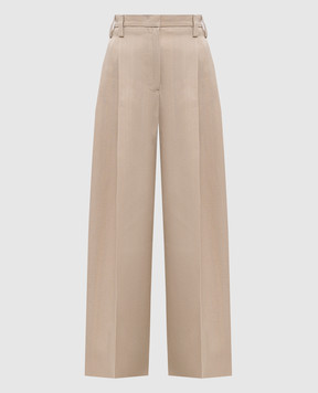 Jil Sander Beige silk pants J03KA0292J65005