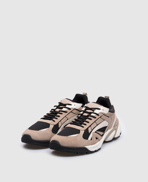 MSGM Beige leather sneakers with logo 3740MS301914