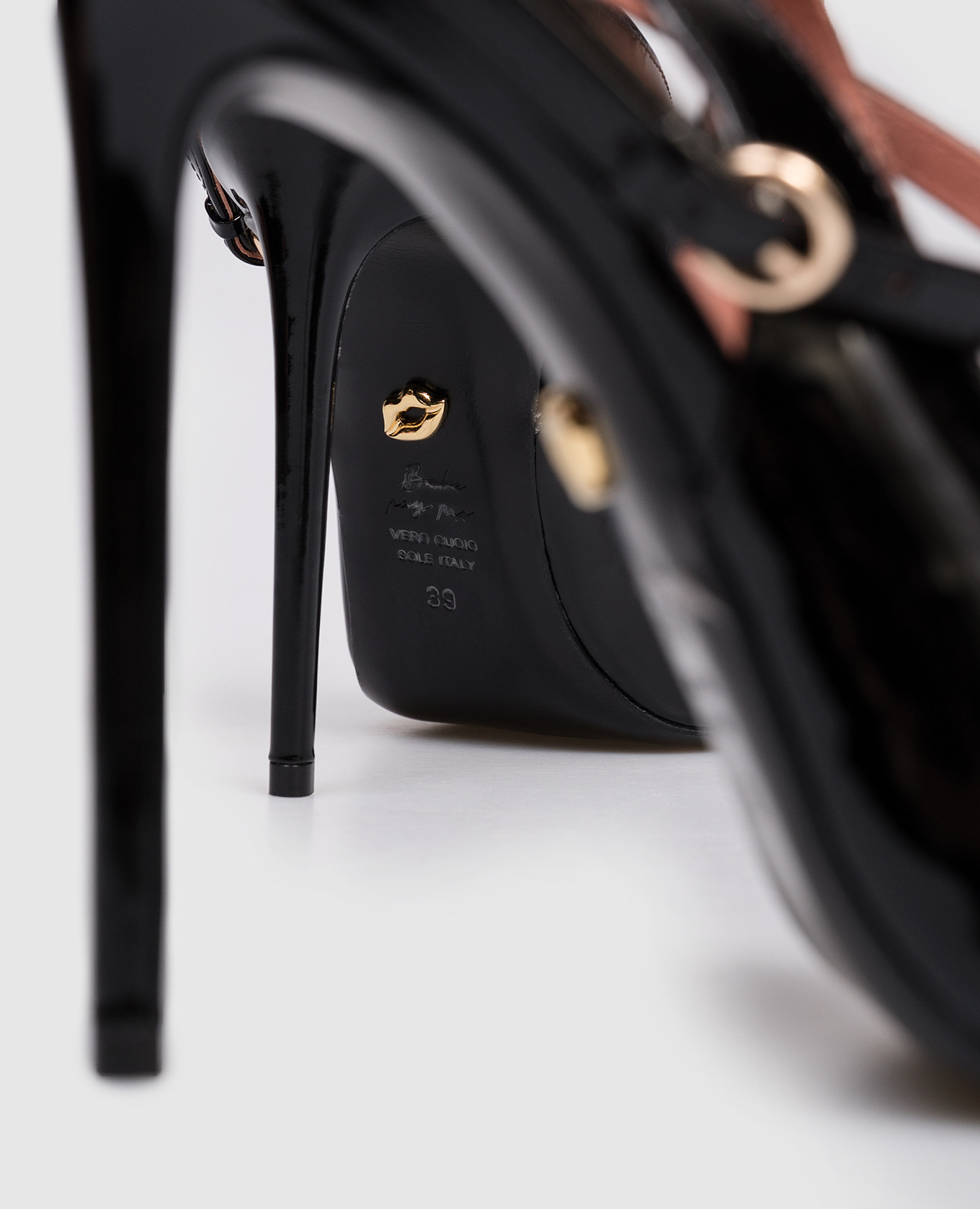 

Black patent leather slingbacks Babe Pay Pls