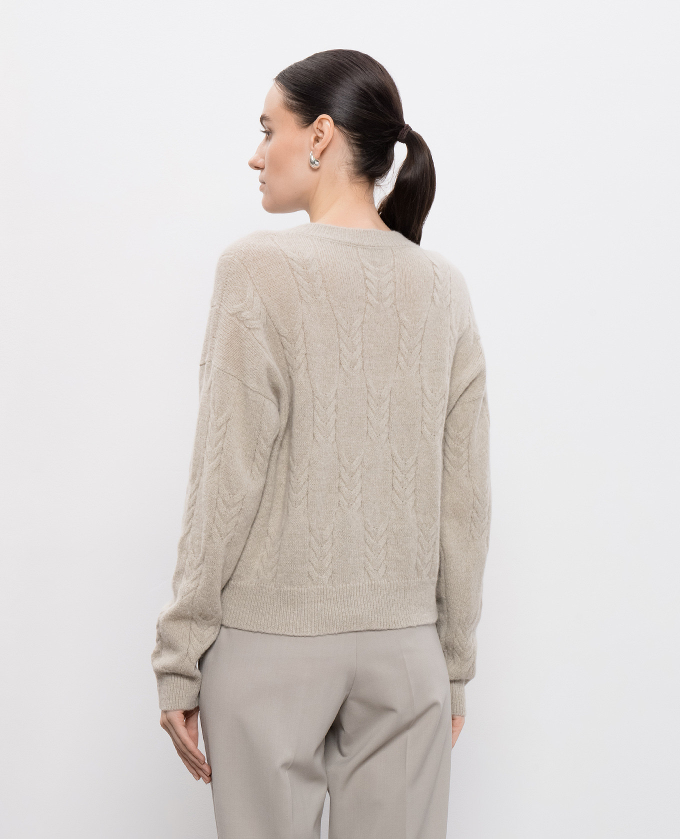 Beige sweater with wool Peserico 4