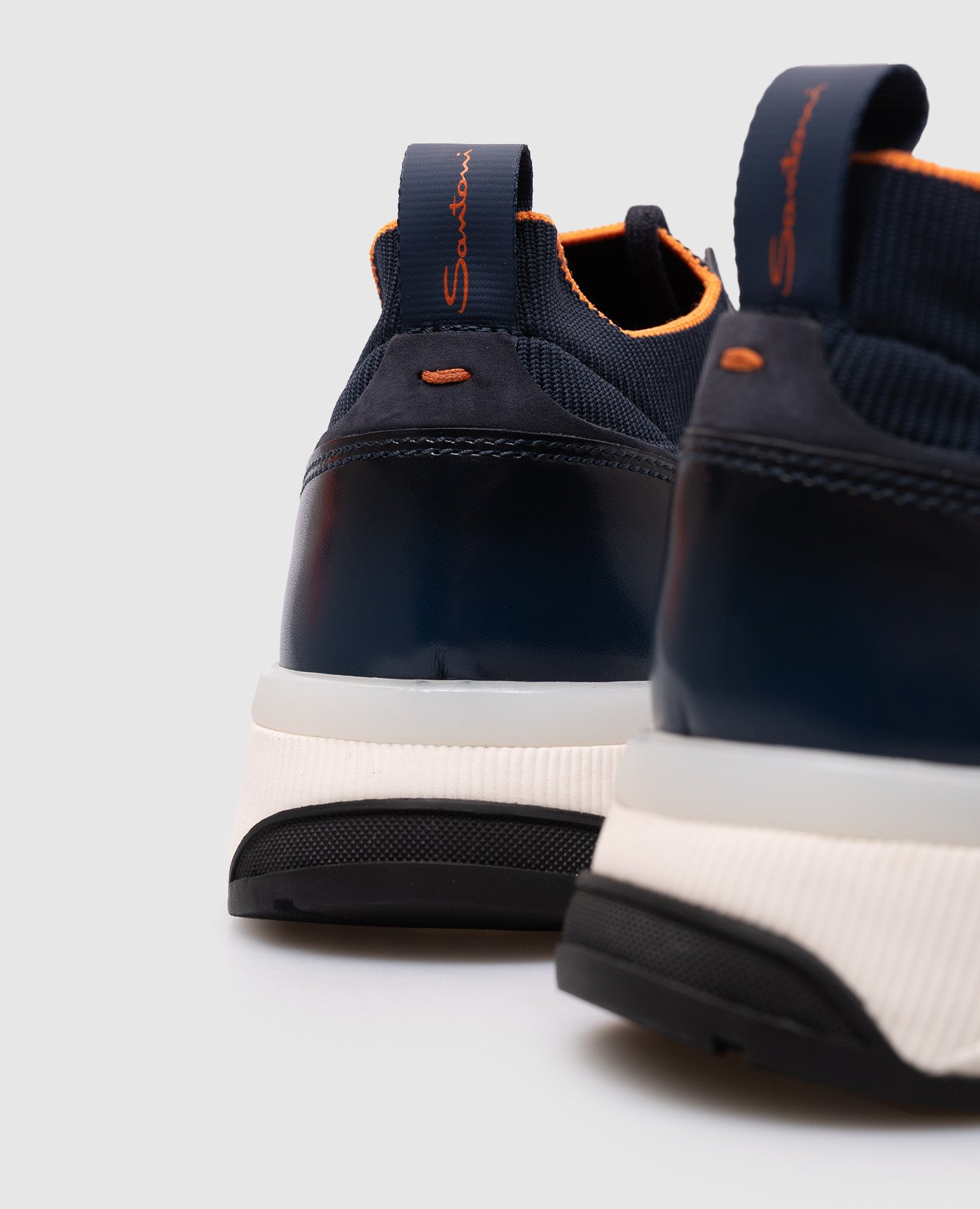 

Blue sneakers with logo Santoni