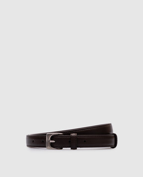 The Row Brown leather belt Moon W1644L60