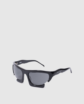 Heliot Emil AXIALLY black sunglasses with an asymmetric frame 1665P08