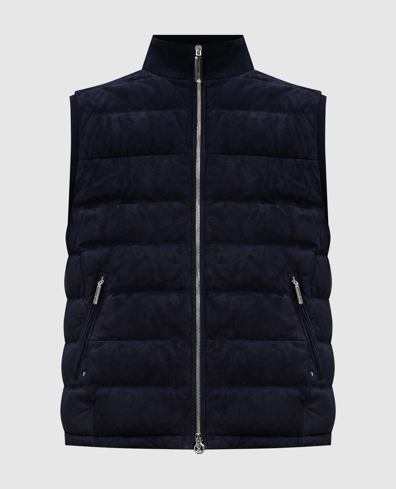 

Blue suede down vest Stefano Ricci