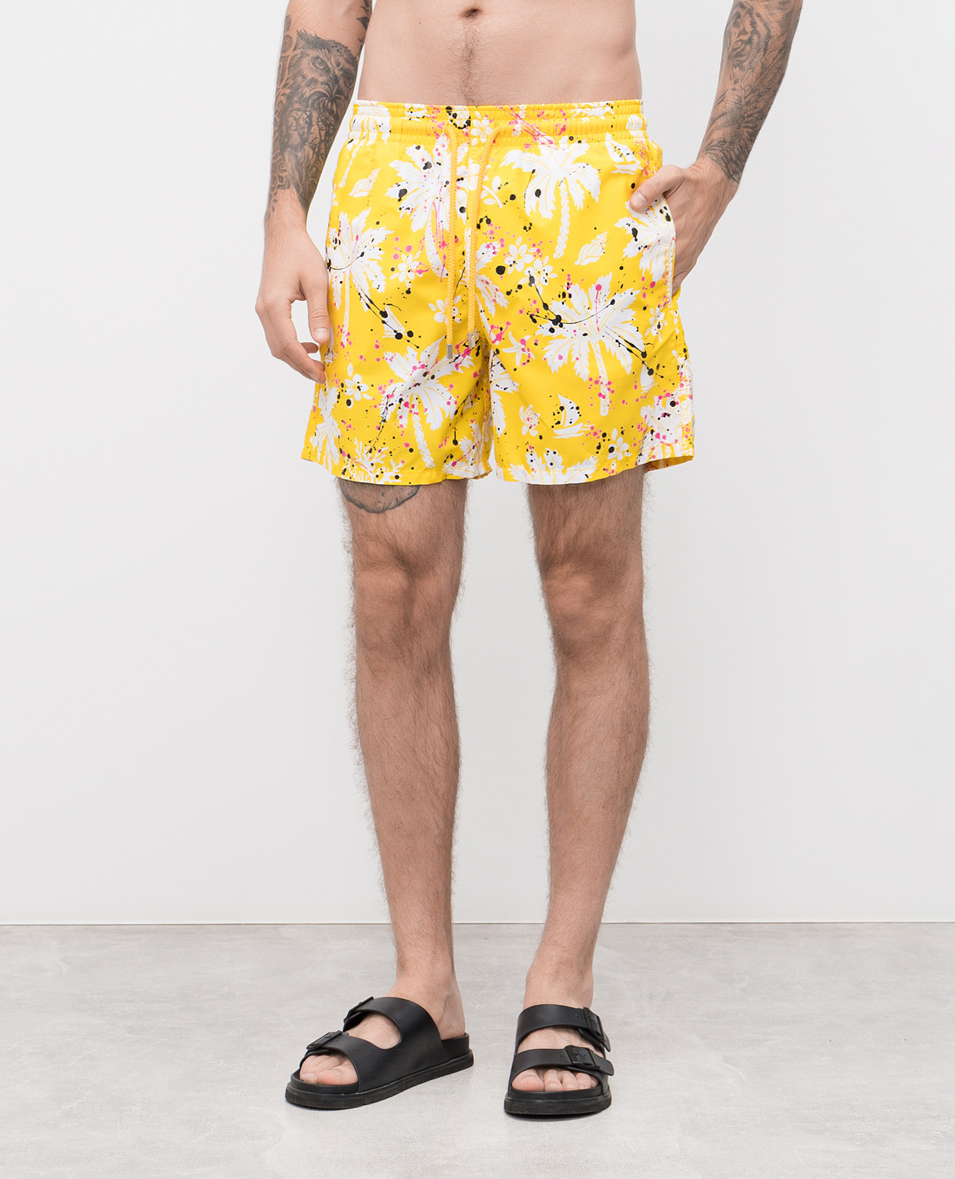 

Yellow printed swim shorts Palm Angels