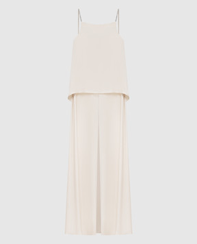Peserico Beige asymmetric top with monil chain E0829401940