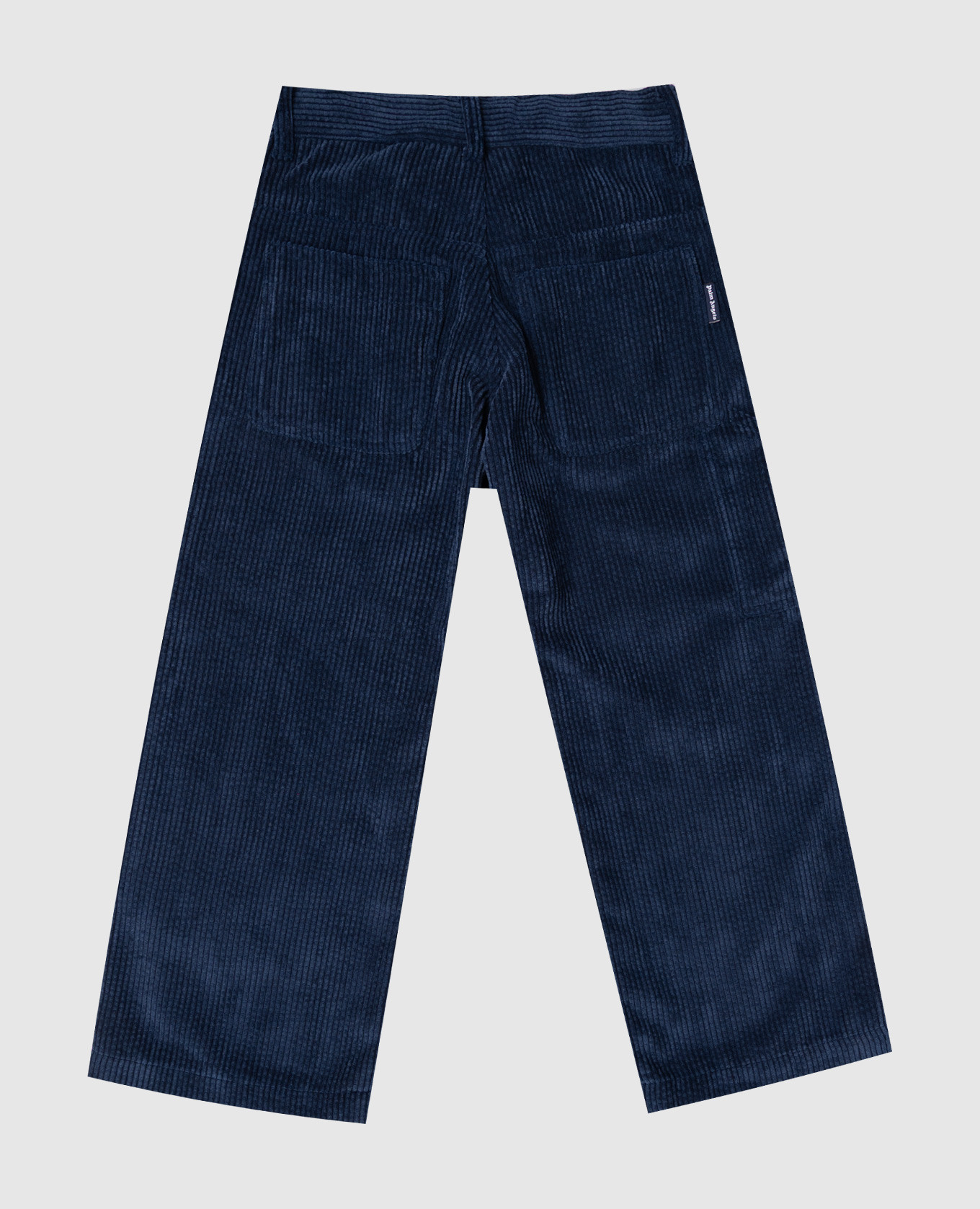 Children's blue corduroy pants with logo Palm Angels 2