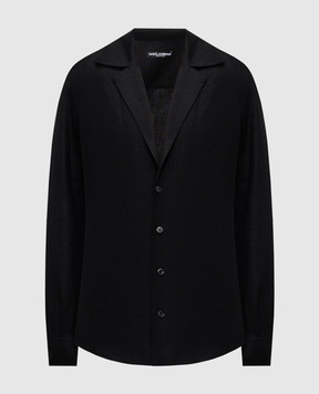 Dolce&Gabbana Black linen shirt G5MX5TFU4MC