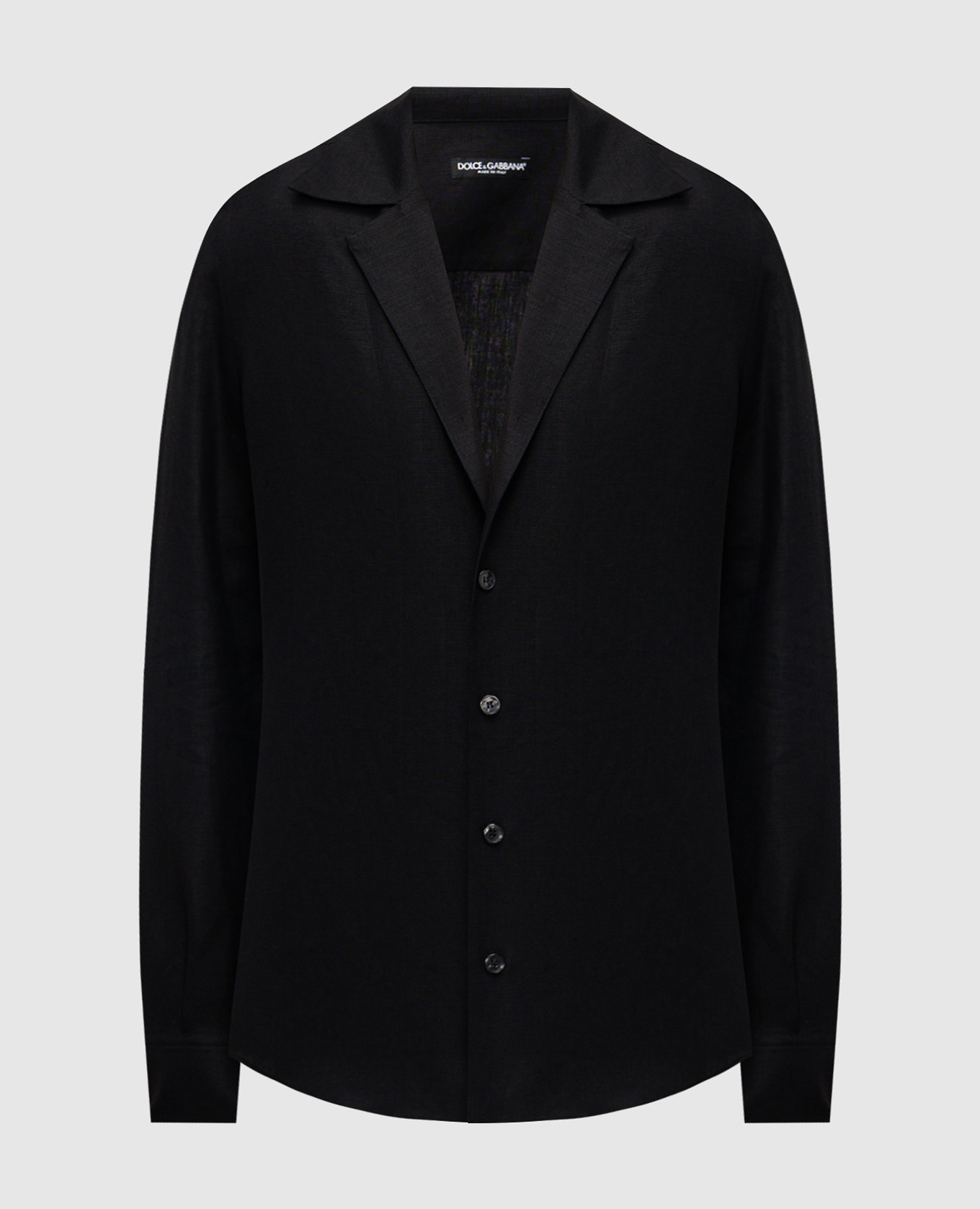 Black linen shirt Dolce&Gabbana