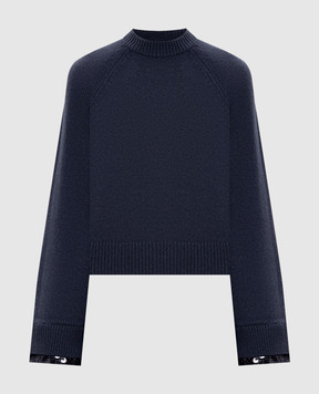 Brunello Cucinelli Blue wool, cashmere and silk sweater M16521800