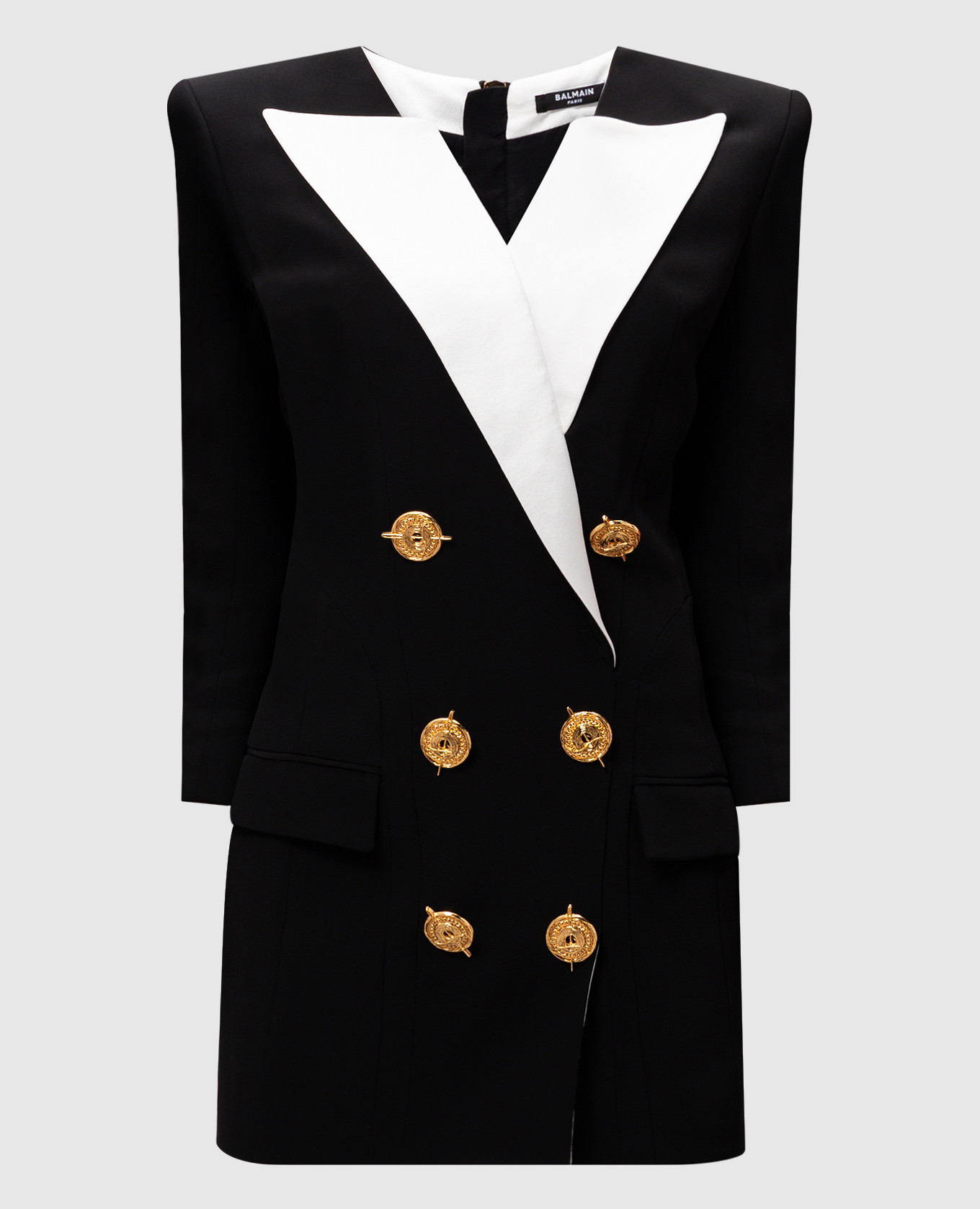 

Black dress-jacket with contrasting inserts Balmain