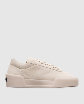 Fear of God Beige Aerobic Low nubuck sneakers with logo FGE280101NUBw