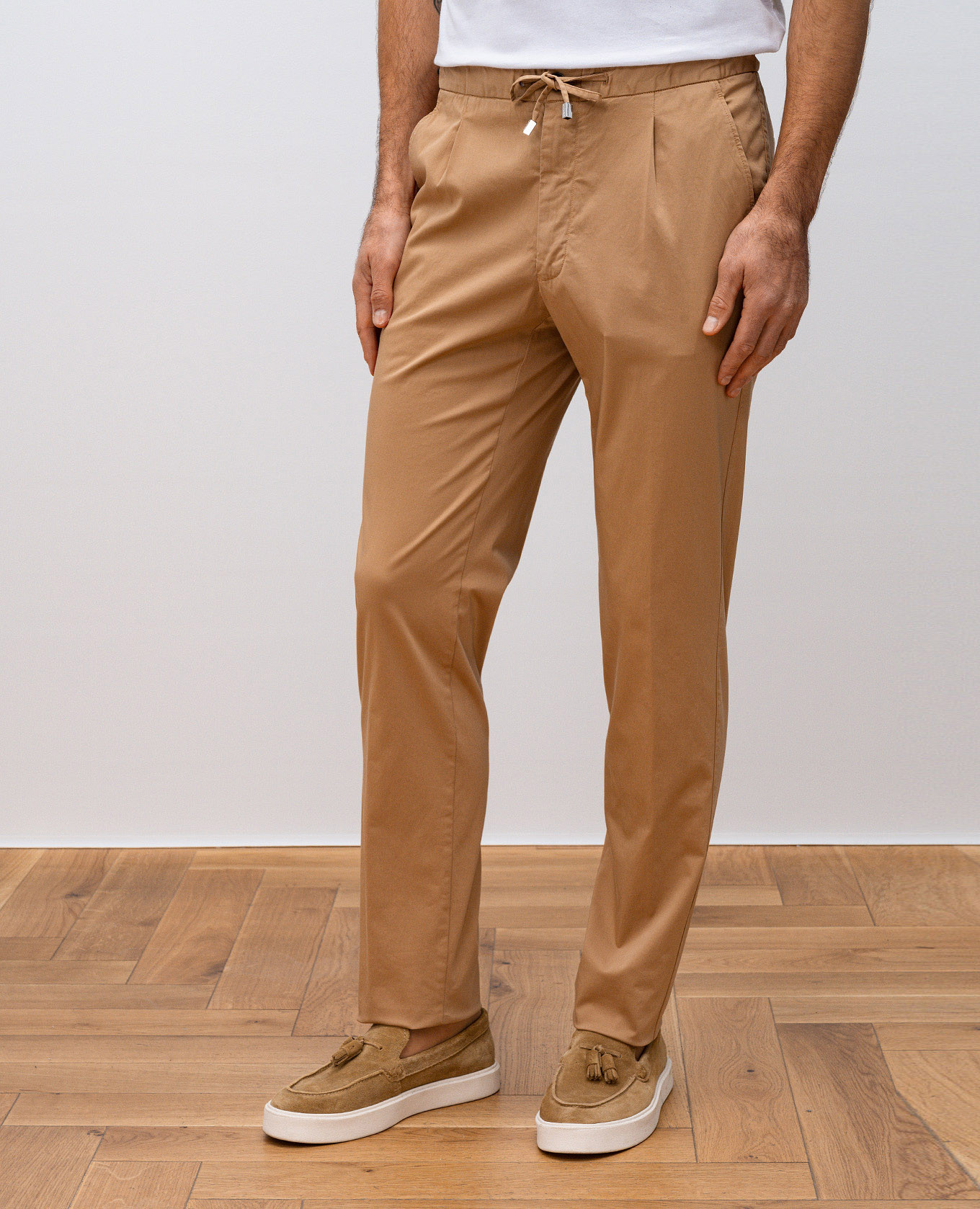 

Brown pants with logo Enrico Mandelli