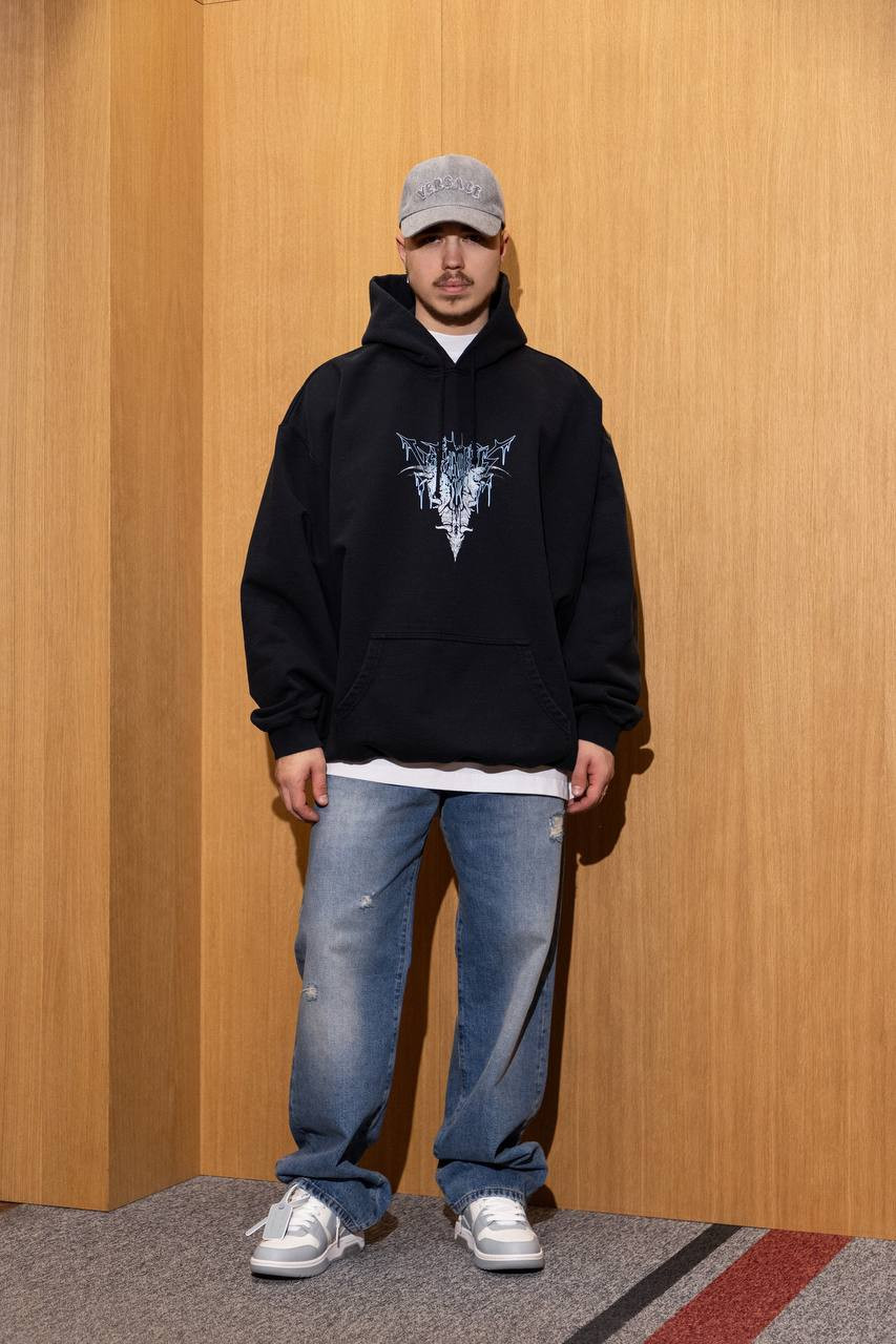 

Blue hoodie with logo Vetements