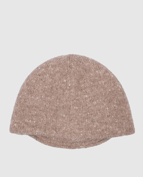 The Row Beige melange hat made of wool 8342Y766