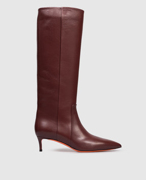 Santoni Burgundy leather boots WSLQ71756HI2NHPE