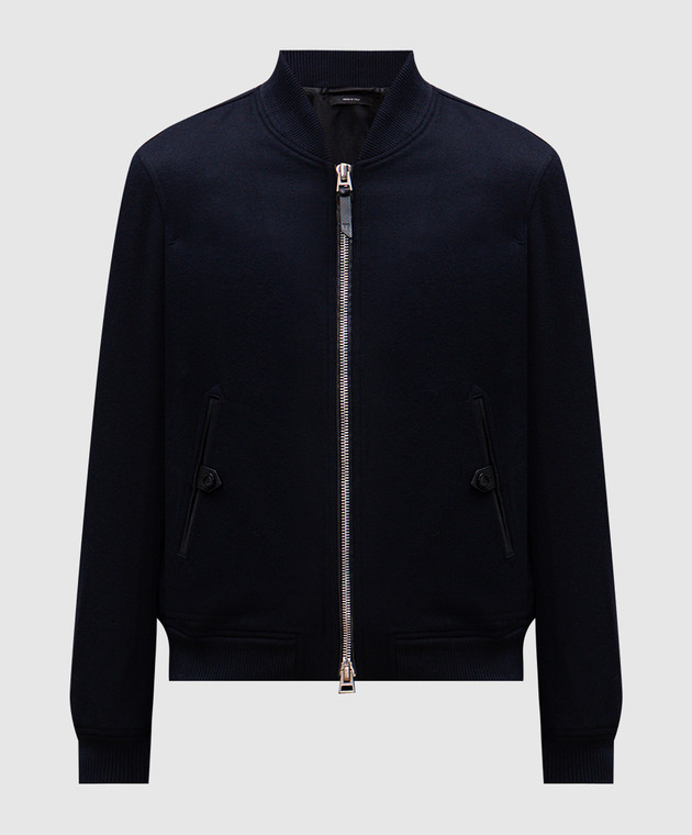 Tom Ford - Blue bomber jacket made of wool OBS038FMW042F24