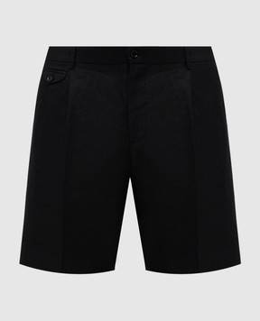 Dolce&Gabbana Black linen shorts GW0MATFU4MC