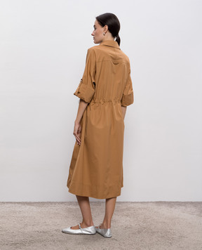 Babe Pay Pls Brown midi shirt dress 0D62490515