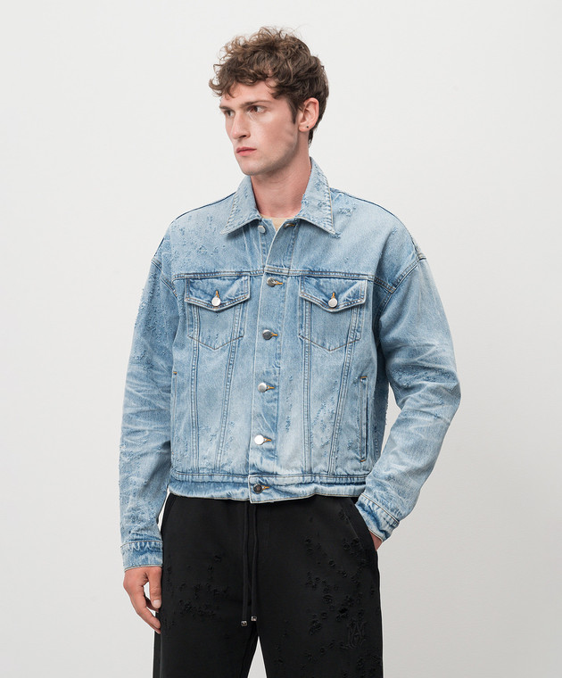 AMIRI - SHOTGUN blue denim jacket AMDNTR1006 - shop with European